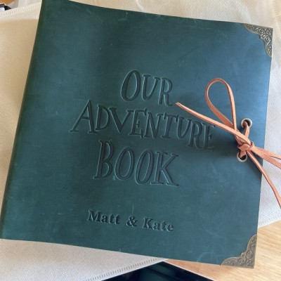 Our Adventure Book Personalised Leather Photo Album For Valentine's Day Anniversary Gift Ideas