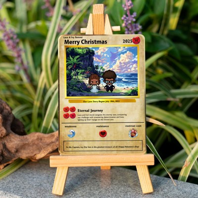 Build Your Own Love Story Valentine's Day Christmas Metal Card