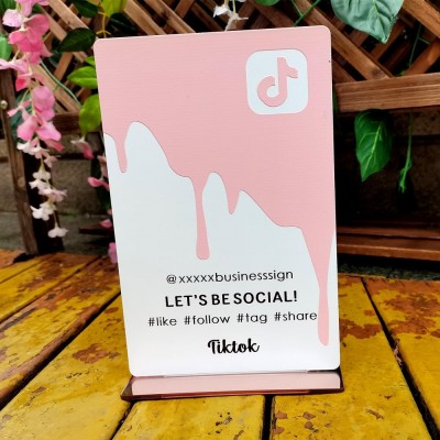 Personalized Drip Tiktok Business Social Media Sign