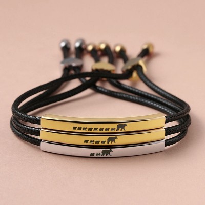 Personalised Mama Bear Bracelet Cuff For Mum Grandma