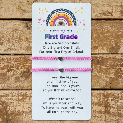 First Day of First Grade Back to School Bracelets Mummy and Me Gifts