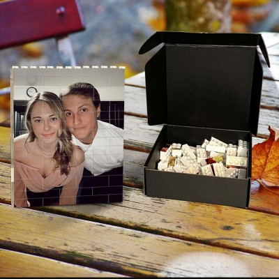 Personalised Photo Block Puzzle Building Brick Anniversary Birthday Valentine's Day Gift Ideas