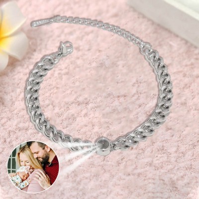 Personalized Photo Projection Bracelet For Family Christmas Day Gift