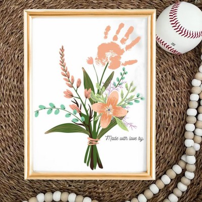 Personalised Mother's Day Garden Printable Kids' DIY Handprint Keepsake From Kids
