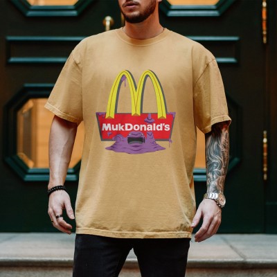 Customized Cartoon Pattern Round Neck T-Shirt The Best Gift For Father's Day
