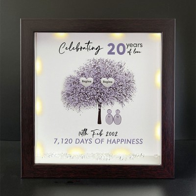 Personalised Family Tree Name Red Oak Frame Home Decor Celebrating Day Anniversary
