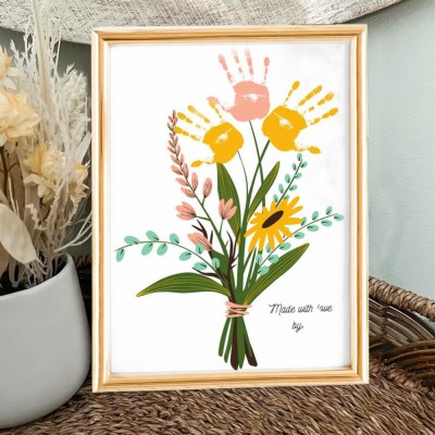 Personalised Mother's Day Garden Printable Kids' DIY Handprint Keepsake From Kids
