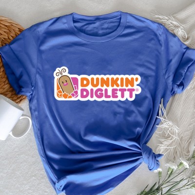 Customized Cartoon Pattern Round Neck T-Shirt The Best Gift For Father's Day