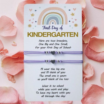 First Day of Kindergarten Back to School Bracelets Mummy and Me Gifts
