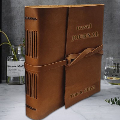 Personalised Leather Photo Scrapbook Album For Valentine's Day Anniversary Wedding Gift Ideas