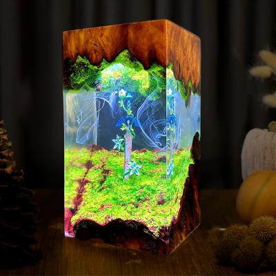 Legend Sword Resin Wood Lamp Handmade Gifts For Christmas