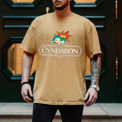 Customized Cartoon Pattern Round Neck T-Shirt The Best Gift For Father's Day