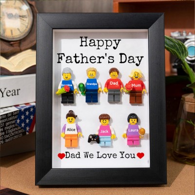 Personalised Tiny Figure With Frame For Dad Father's Day Gift Ideas