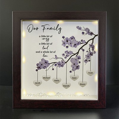 Personalised Family Tree Name Red Oak Frame Home Decor For Mother's Day Christmas