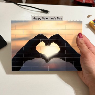 Personalised Photo Block Puzzle Building Brick Anniversary Valentine's Day Gift Ideas