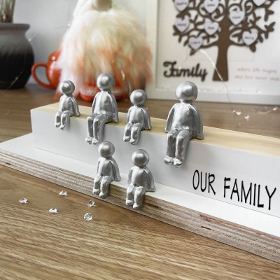We Made a Family Personalised Sculpture Figurines Anniversary Christmas Gift