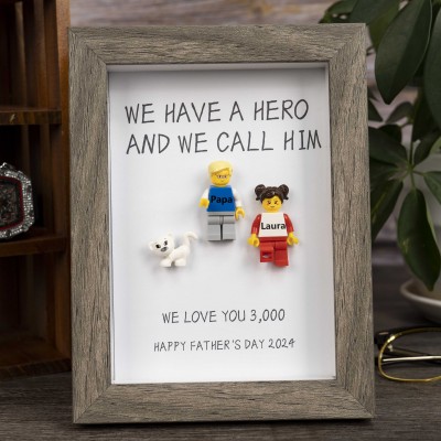 Personalised Tiny Name Figure With Frame For Father's Day Gift Ideas