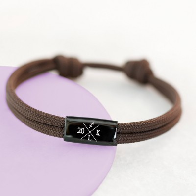 Personalised Men's Bead Bracelet Gift For Daddy Husband Boyfriend
