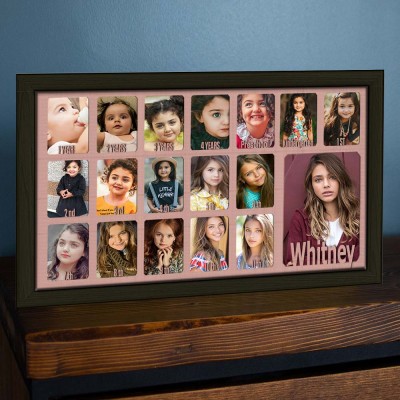 Personalised 3D School Years Photo Frame Display Board Gifts For Girl
