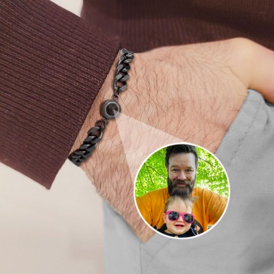 Personalised Photo Projection Bracelet Gift Ideas For Dad Father's Day