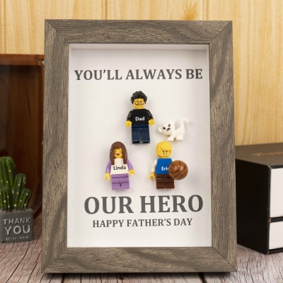 Personalised Tiny Name Figure With Frame For Father's Day Gift Ideas