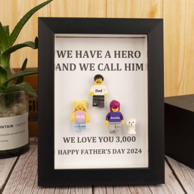 Personalised Tiny Name Figure With Frame For Father's Day Gift Ideas