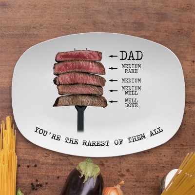 Funny Serving Platter For Dad BBQ Grilling Plate