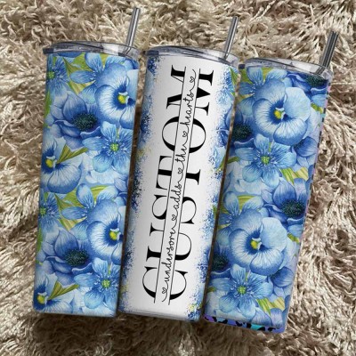 Personalised Mum Tumbler With Kids Name For Mother's Day Gift Ideas