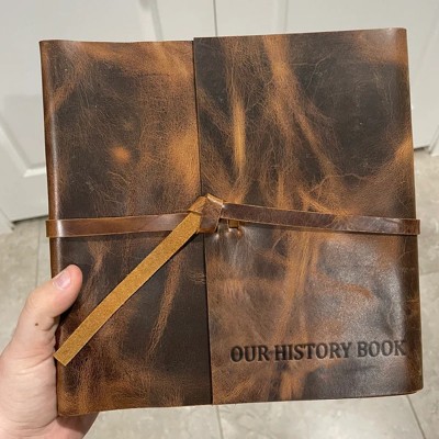 Personalised Leather Photo Scrapbook Album For Valentine's Day Anniversary Wedding Gift Ideas
