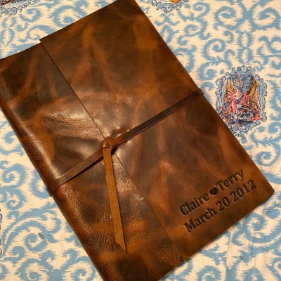 Personalised Leather Photo Scrapbook Album For Valentine's Day Anniversary Wedding Gift Ideas