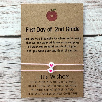 First Day of 2nd Grade Back to School Mummy and Me Bracelets