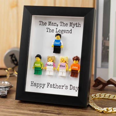 Personalised Dad Kid Figures For Father's Day Gift The Man The Myth The Legend