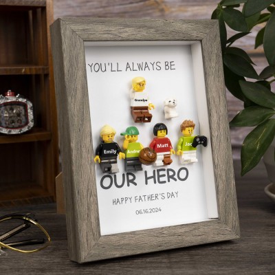 Personalised Tiny Name Figure With Frame For Father's Day Gift Ideas