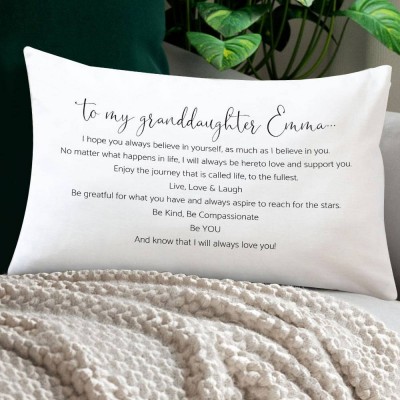 Personalised To My Granddaughter Pillow Gift Ideas For Girl