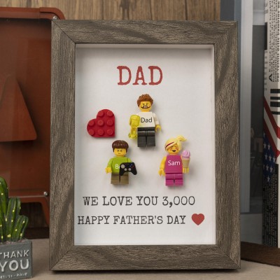 Personalised Tiny Name Figure With Frame For Father's Day Gift Ideas