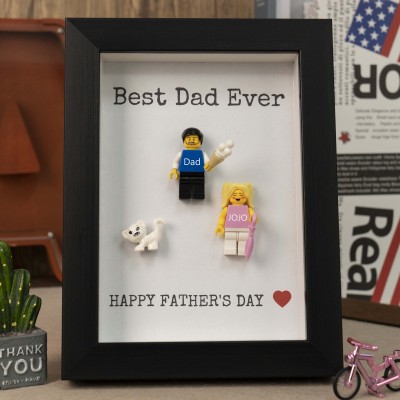 Personalised Tiny Name Figure With Frame For Father's Day Gift Ideas