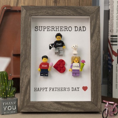 Personalised Tiny Name Figure With Frame For Father's Day Gift Ideas