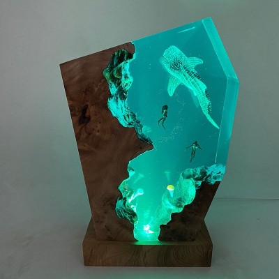 Ocean Whale Shark Resin Night Light Christmas Gift