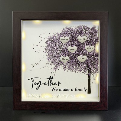 Together We Made a Family Personalised Family Tree Name Red Oak Frame Home Decor