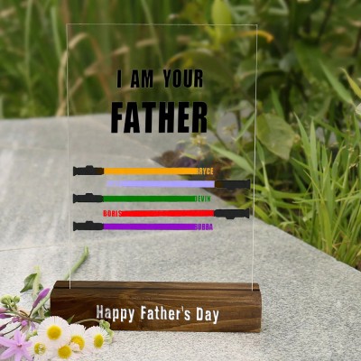 I Am Their Father Sign Personalised Kids Name Frame For Dad Father's Day