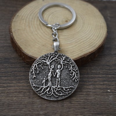 Parents & 1~5 Child 'tree Of Life' Pendant Keychain