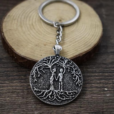 Husband & Wife 'tree Of Life' Pendant Keychain