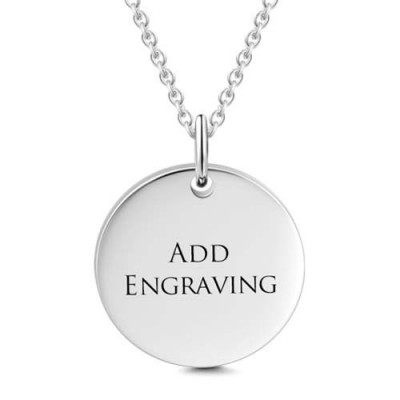 Engravable Hang Tag Necklace