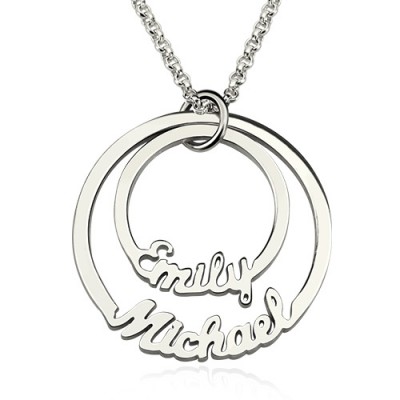 2 Disc Eternity Bands Name Necklace