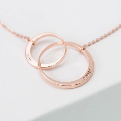 Personalised Generation Necklace | Three Link Family Necklace | Mother Gift