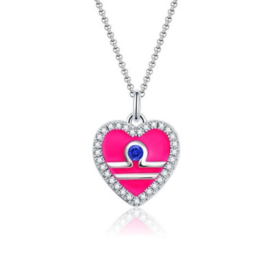 Libra - Personalised Heart Photo  Necklace
