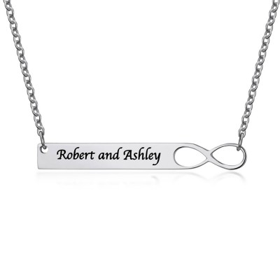 Infinity Personalized Coupon Name Necklace Bar Customized Name Necklace