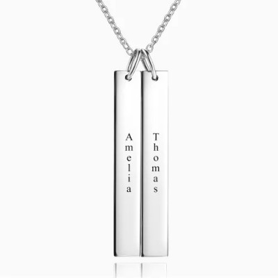 Engraved Bar Necklace