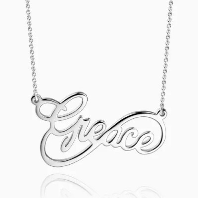 S925 Silver Infinity Name Necklace