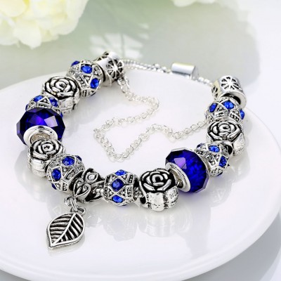 Blue Leaf Bracelet